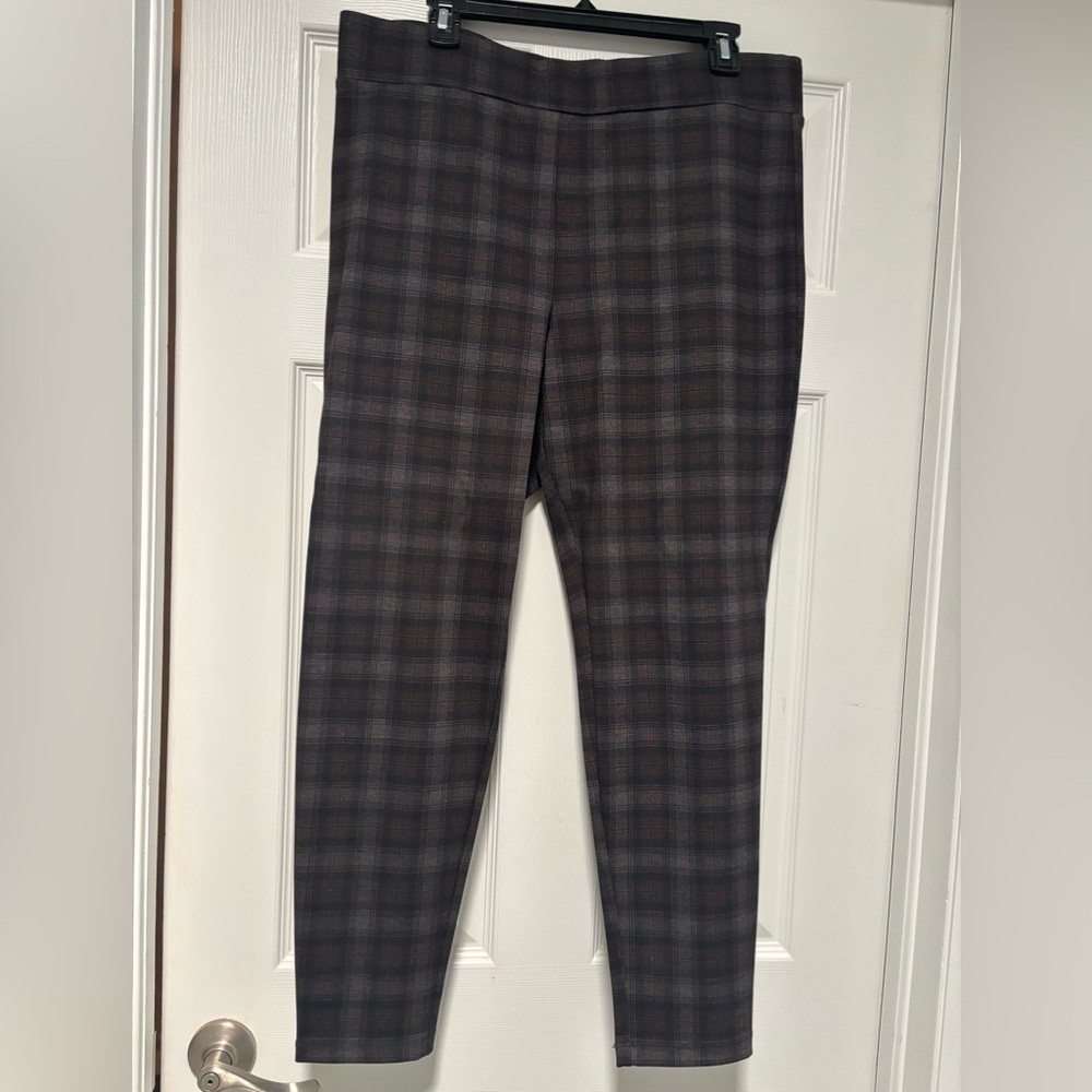 1/2 off sale! NWOT LOFT Plaid Slim Pants - Black, brown and grey